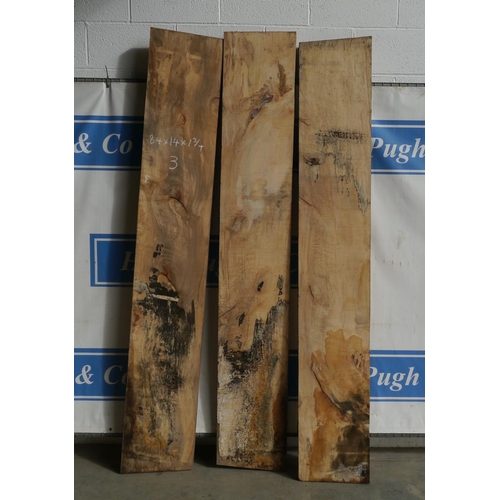 105 - Beech spalted 84x14x1 3/4 -3