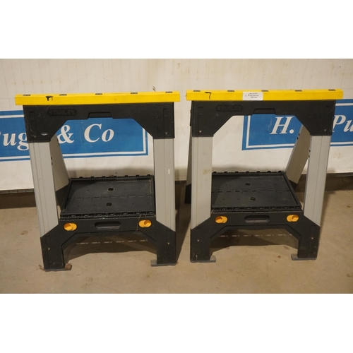 272 - 2 Stanley folding work trestles