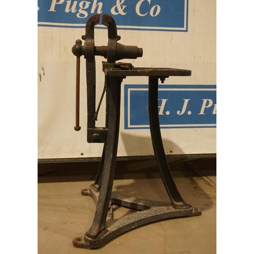 301 - Blacksmiths leg vice on cast iron stand