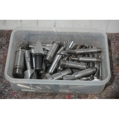 366 - Box of ball and radius milling cutters. Approx 30