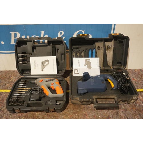 424 - Perfomance Pro multi saw and Terratek cordless drill