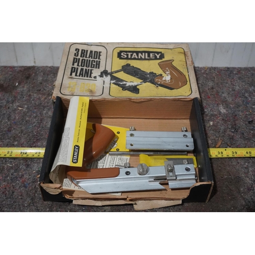 440 - Stanley 3 blade plough plane. Boxed