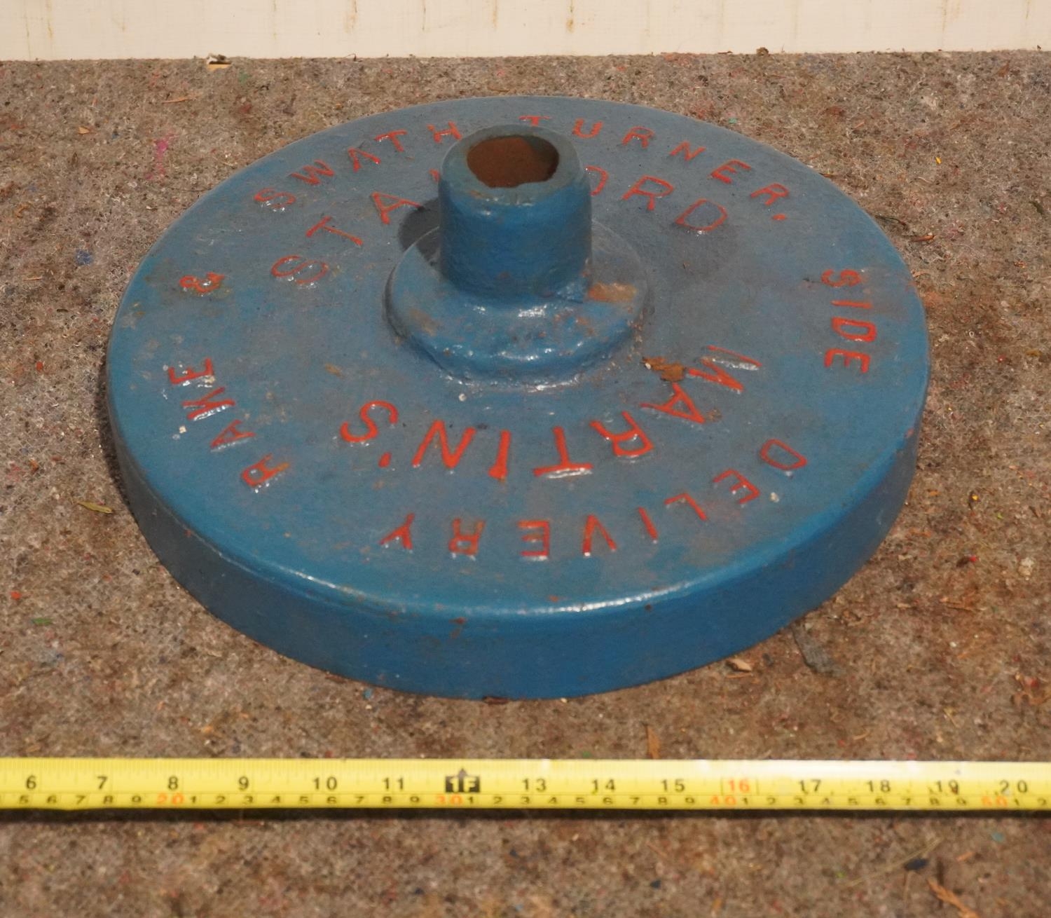 Cast iron cover- Martins Side Delivery Rake and Swathe Turner