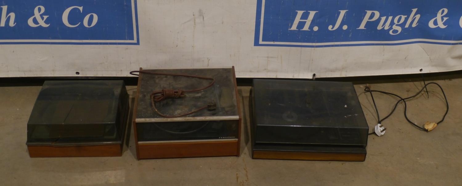 2 Garrard record players and one other