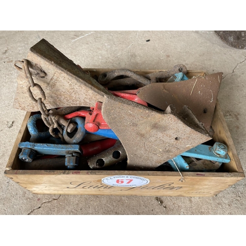 67 - Various plough parts