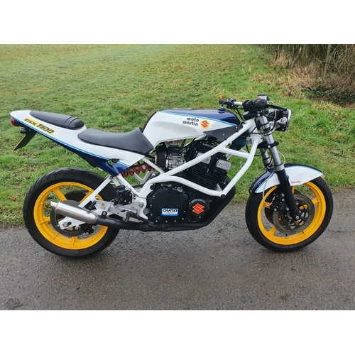 833A - Moto Martin Suzuki GSX 1100EZ  race bike. 1985. Rebuilt by Griffs Reality motor works in 2008/9. The... 