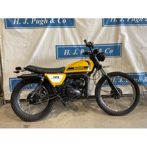 984 - Suzuki TS125 motorcycle.1978. This bike has recently been restored. No docs