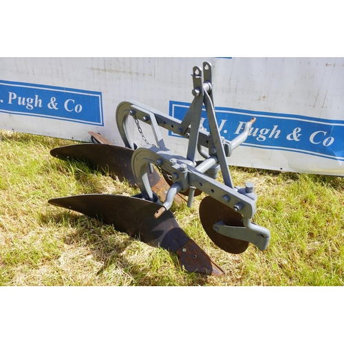 49 - Ferguson 2 furrow plough, discs, furrow wheel, damaged plate