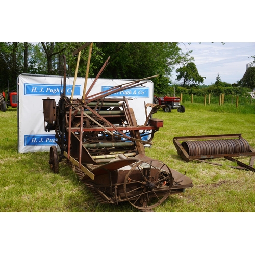 62 - Massey Harris sunshine binder with canvasses. Working order