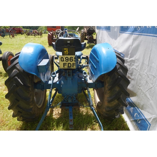 112 - Ford 2000 Dexta tractor. 5382 hours recorded. Used for ploughing. Runs and drives. Early restoration