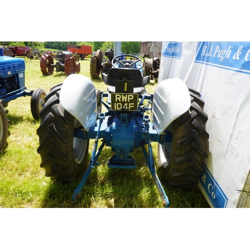 113 - Ford 3000 tractor. Pre Force, early restoration. 4564 hours recorded. Reg. RWP 104F. No docs