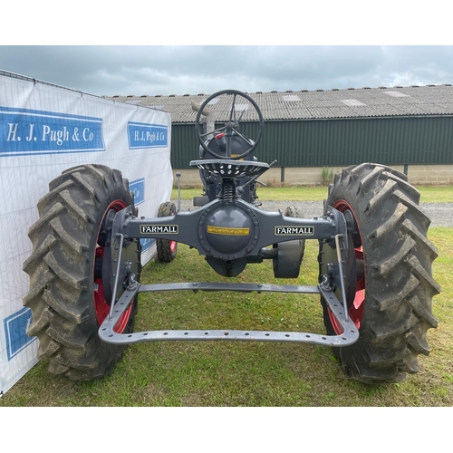 137 - Farmall F20 tractor, part restored, engine not turning over, rare adjustable front axle, sn FA27425