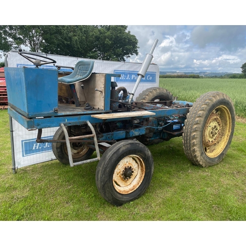 143 - Forward Control Industrial Fordson Major tractor used as sprayer carrier, runs and drives, a unique ... 