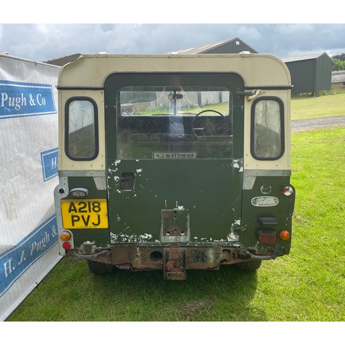 145 - Land Rover Series 3 hard top diesel. 1984. Runs but needs attention, Reg. A218 PVJ sorn. Supplied by... 