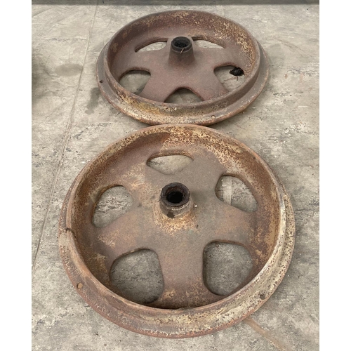 16 - Fordson Standard cast iron front wheels