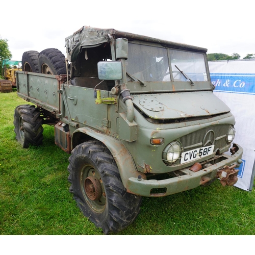 129 - Unimog and spares. Reg. CVG 58F. V5