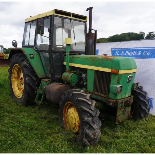 133 - John Deere 3130 4WD tractor. Was running a few months ago. Reg. DLS 306S