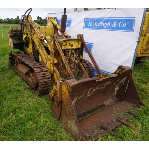 167 - Massey 244 crawler tractor and blade