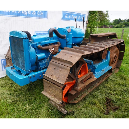 171 - Fordson Major County full track crawler tractor. Part restored