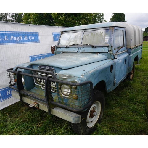 182 - Land Rover 3 LWB, petrol. 1983. 2.2L. Ifor Williams canopy. Reg. A646 JKN. V5. On SORN