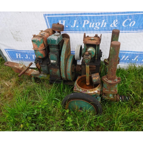 219 - Lister diesel engine and sludge pump on trolley