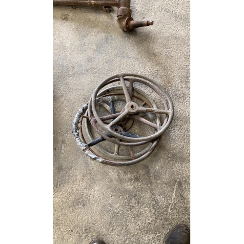 89 - Fordson Major steering wheels plus 2 others