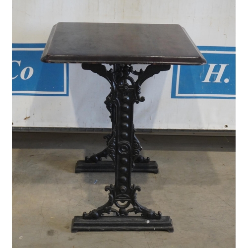 168 - Rectangular cast iron pub table