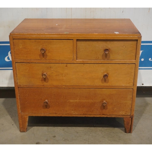 170 - Utility chest of 2 short and 2 long drawers. 36x32