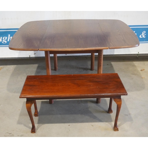 192 - Coffee table and drop leaf table 54x46