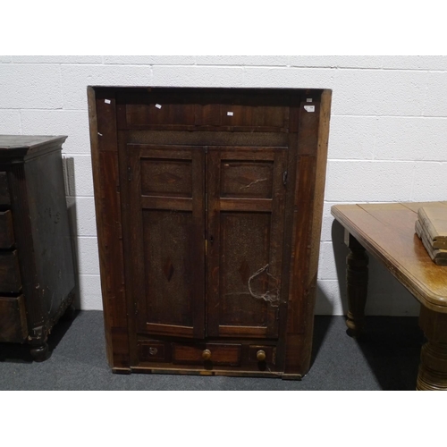 203 - Mahogany corner cupboard 49x37