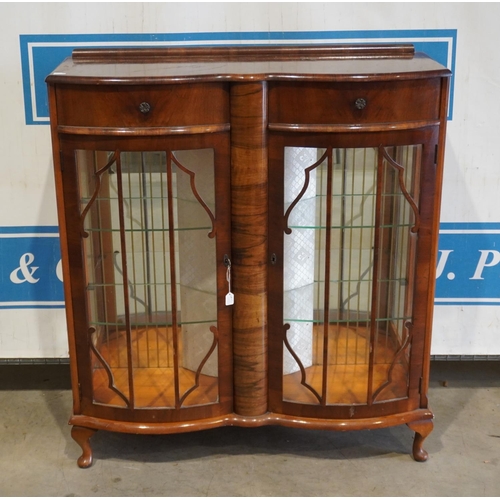 28 - Retro 2 door glazed display cabinet 46x41