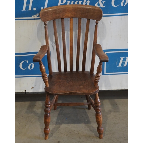 48 - Elm ladder back carver chair