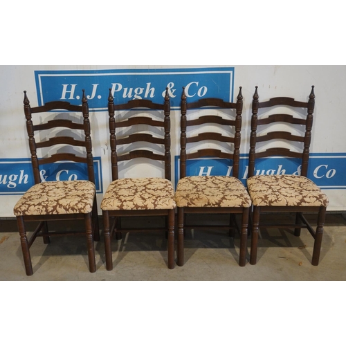 73 - 4 Ladderback dining chairs