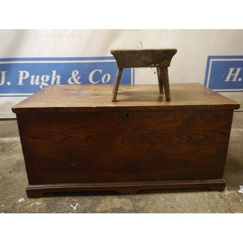 99 - Oak blanket box and stool 39x18