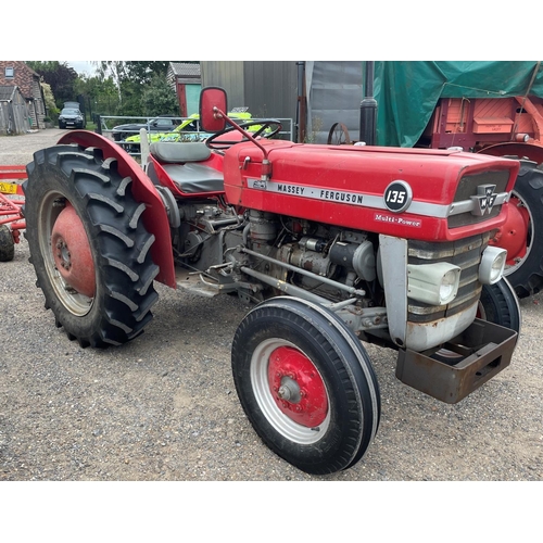 95 - Massey Ferguson 135 Multi Power tractor. Good order, working on the farm, trailer pipe, spool valves... 