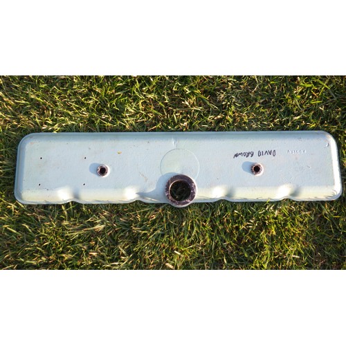 163 - David Brown Trackmaster 30TD crawler engine rocker covers, stamped 