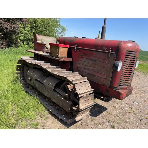 David Brown trackmaster diesel crawler tractor, original, runs and drives