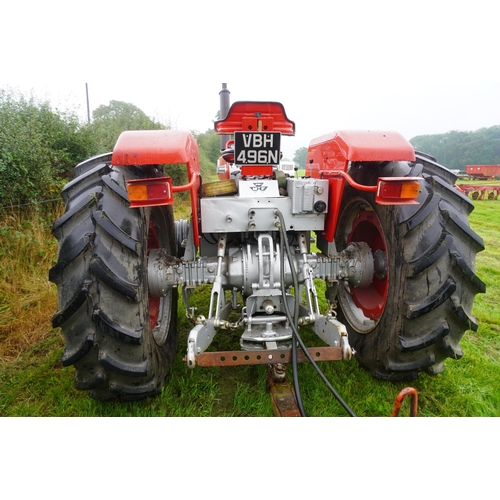 100 - Massey Ferguson 1080 tractor. Working order, used for ploughing and road runs, swinging drawbar, 4 s... 