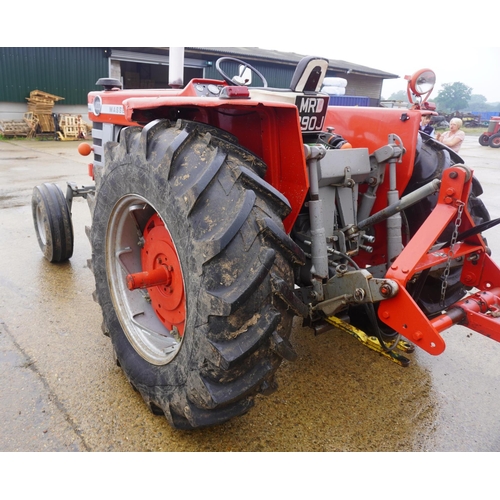 101 - Massey Ferguson 1100 tractor. Working order, used for ploughing, swinging drawbar, 4 spool valves, P... 