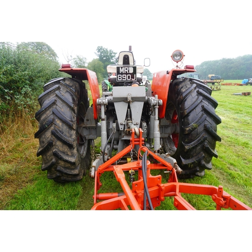 101 - Massey Ferguson 1100 tractor. Working order, used for ploughing, swinging drawbar, 4 spool valves, P... 