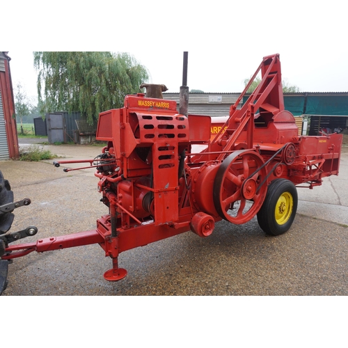 63 - Massey Harris 701 baler with standard petrol engine, all working, new fuel tank