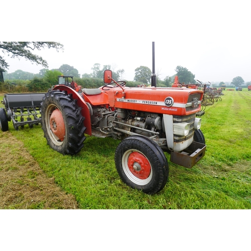 95 - Massey Ferguson 135 Multi Power tractor. Good order, working on the farm, trailer pipe, spool valves... 