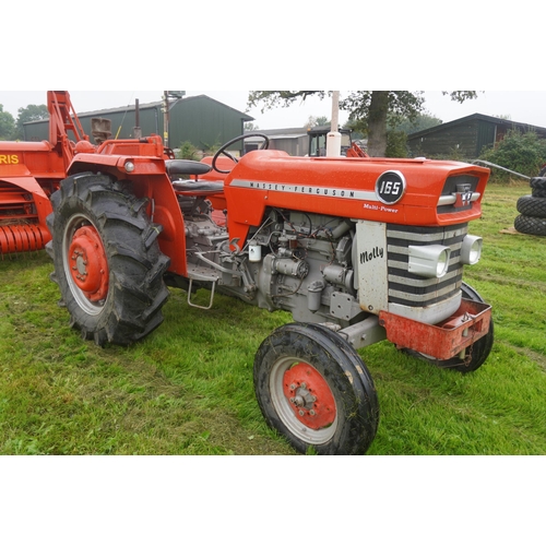 96 - Massey Ferguson 165 Multi Power tractor, good order, working on the farm, pick up hitch, early resto... 