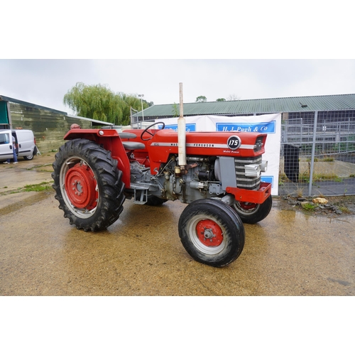 97 - Massey Ferguson 175 Multi Power tractor. Good order, working on the farm, pick up hitch, PAVT wheels... 