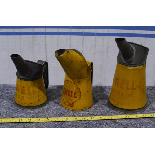 221 - 3 Shell oil jugs