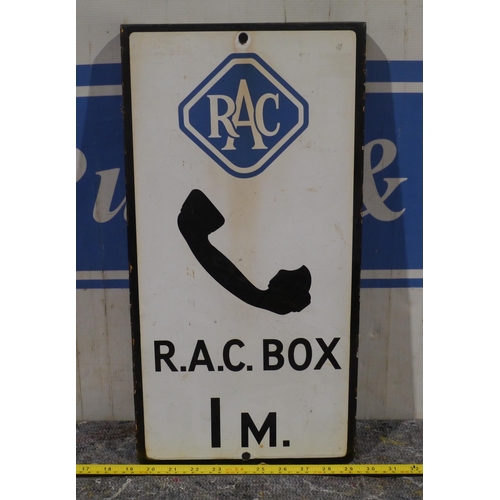 240 - Enamel sign - RAC box 1m 20 x 10