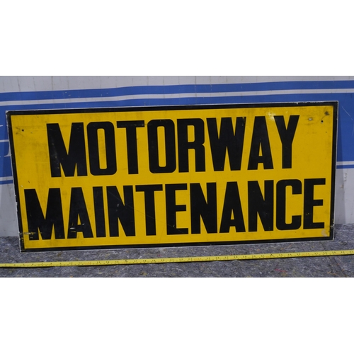 59 - Aluminium sign - Motorway Maintenance 36 x 16