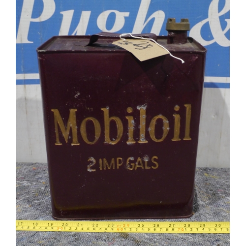 83 - 2 gallon fuel can - Mobiloil