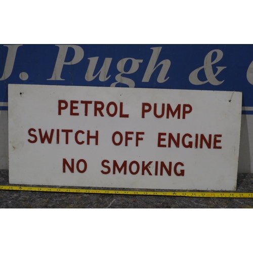 295 - Metal sign - Petrol pump switch off 24 x 10.5