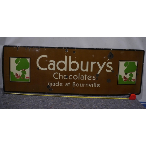 327 - Enamel road sign - Cadbury's 72 x 24